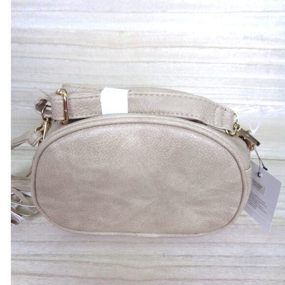 Beverly Hills Polo Club BHPC Taupe Vegan Leather Crossbody Purse - Picture 2 of 10